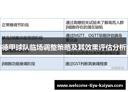 德甲球队临场调整策略及其效果评估分析 德甲球队临场调整策略及其效果评估分析